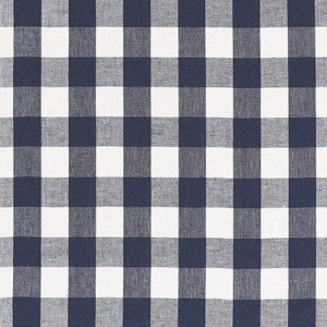 Schumacher Fabric Key West Check Navy 68015