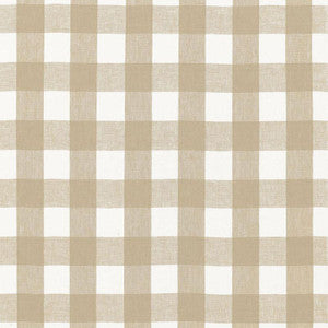 Schumacher Fabric Key West Check Sahara 68017