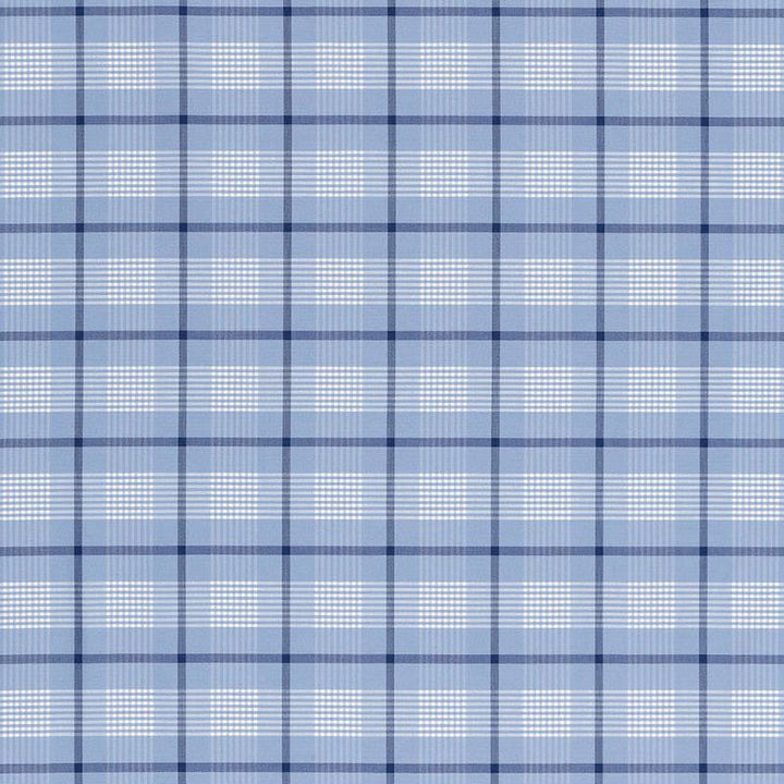 St. Lucia Plaid Cornflower 68021 by Schumacher Designer Fabric Calypso 3.38" - Swanky Fabrics -