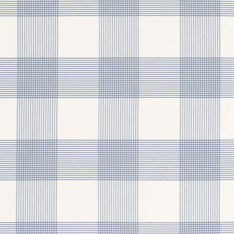 Antigua Plaid Cornflower 68034 by Schumacher Designer Fabric Calypso 8.88" - Swanky Fabrics -