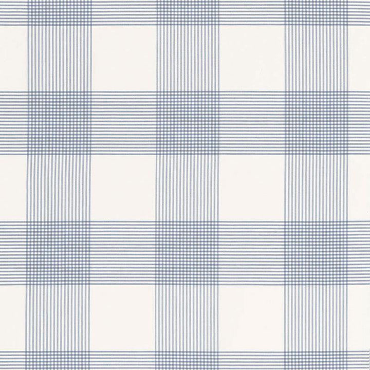 Antigua Plaid Cornflower 68034 by Schumacher Designer Fabric Calypso 8.88" - Swanky Fabrics -