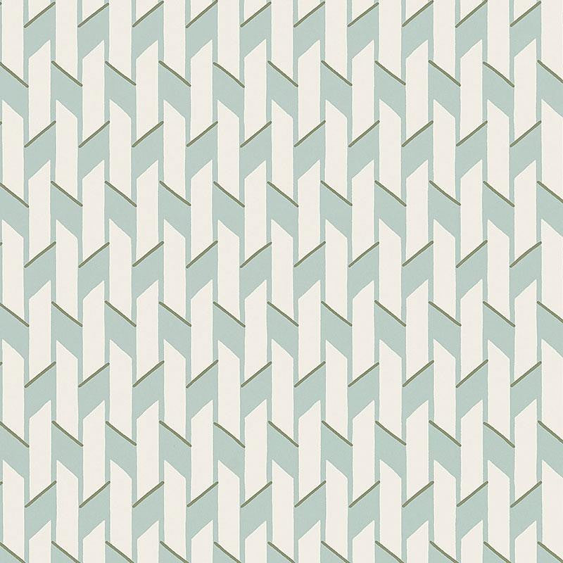 Empire Blue Charm 5008151 by Schumacher Designer Wallpaper Aunaturel 5.5" - Swanky Fabrics -