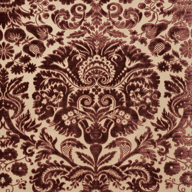 Morimont Velvet Rosewood 74072 by Schumacher Designer Fabric Cut & Patterned Velvets 27.0" - Swanky Fabrics -