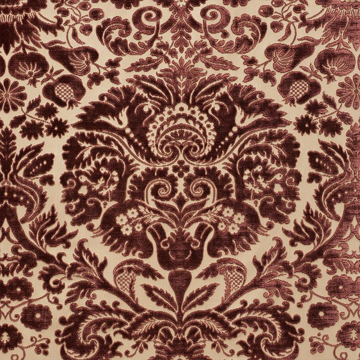 Morimont Velvet Rosewood 74072 by Schumacher Designer Fabric Cut & Patterned Velvets 27.0" - Swanky Fabrics -