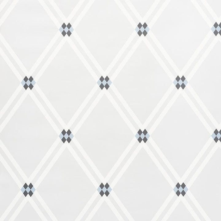 Asolo Blue 5009240 by Schumacher Designer Wallpaper Aunaturel 9.0" - Swanky Fabrics -