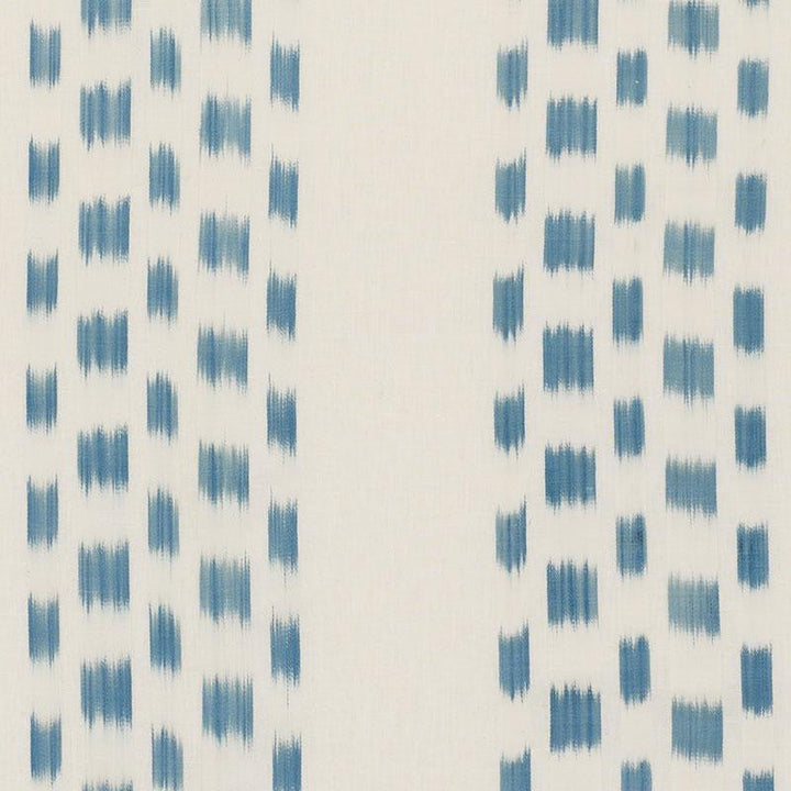 Izmir Ikat Stripe Sky 69472 by Schumacher Designer Fabric Caravanne 13.5" - Swanky Fabrics -