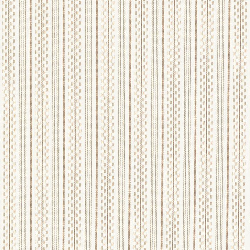 Jack Stripe Sand 71411 by Schumacher Designer Fabric Essentials: Stripes 1.12" - Swanky Fabrics -