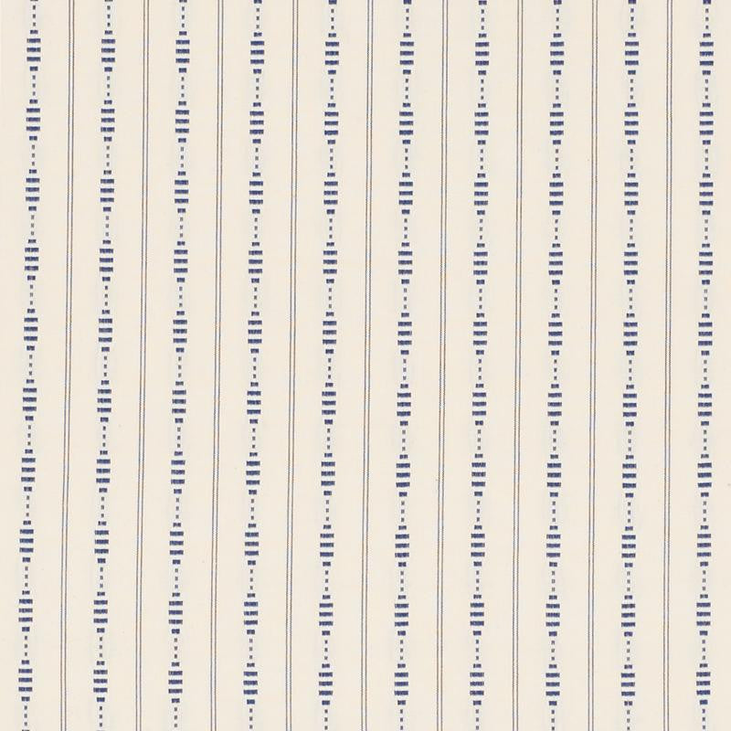 Rania Stripe Navy 71901 by Schumacher Designer Fabric Caravanne 1.5" - Swanky Fabrics -