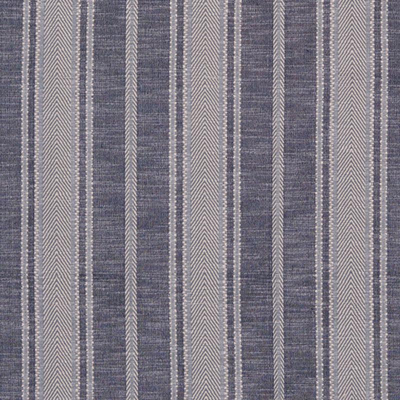 Zina Stripe Blue 71911 by Schumacher Designer Fabric Caravanne 9.0" - Swanky Fabrics -