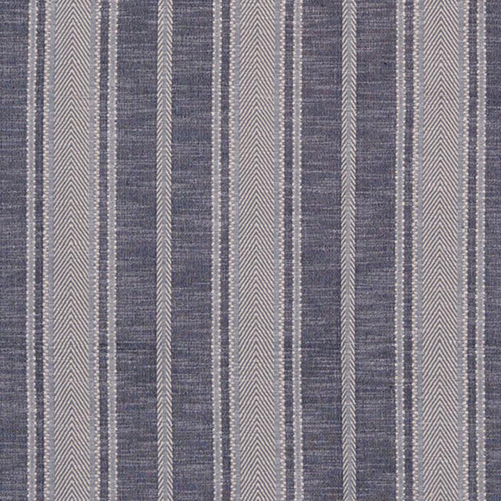 Zina Stripe Blue 71911 by Schumacher Designer Fabric Caravanne 9.0" - Swanky Fabrics -