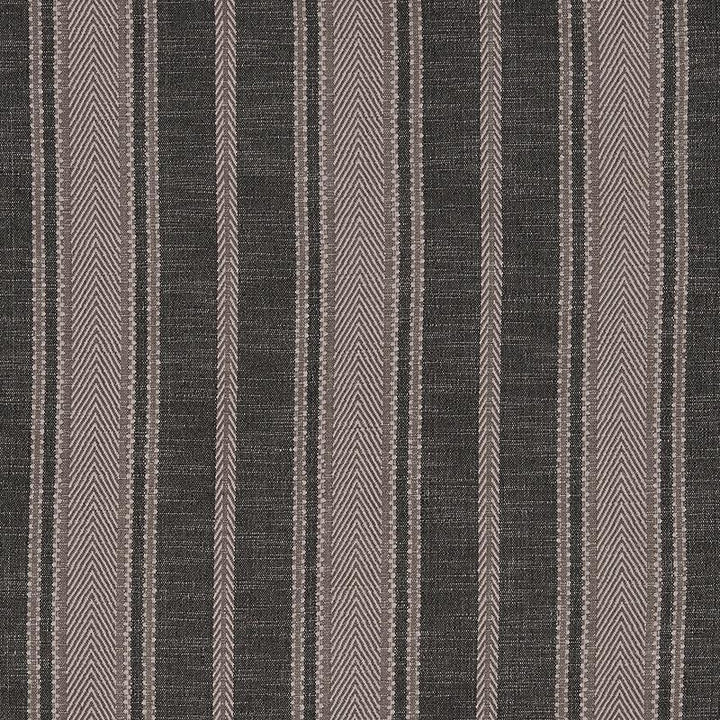 Zina Stripe Charcoal 71912 by Schumacher Designer Fabric Caravanne 9.0" - Swanky Fabrics -