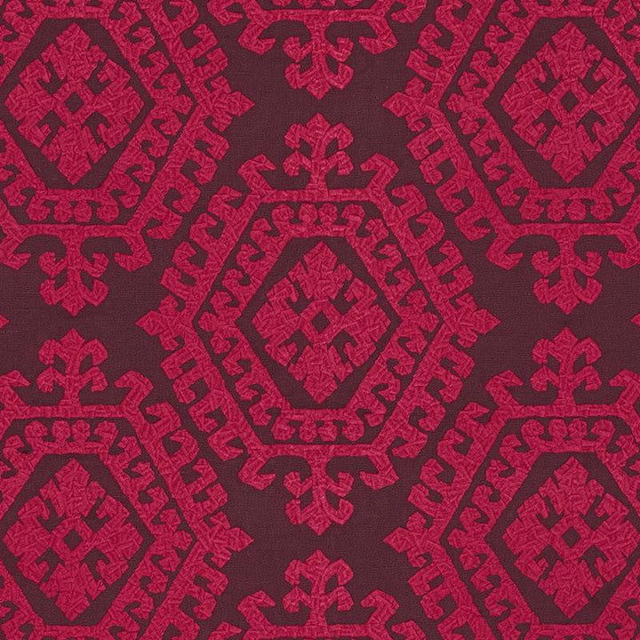 Omar Embroidery Berry 71943 by Schumacher Designer Fabric Caravanne - Swanky Fabrics -