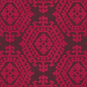 Schumacher Fabric Omar Embroidery Berry 71943