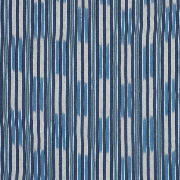Cusco Ikat Blue 71970 by Schumacher Designer Fabric Caravanne 7.62" - Swanky Fabrics -