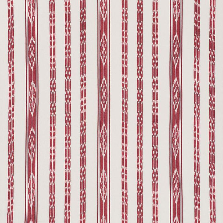 Mariam Ikat Red 71981 by Schumacher Designer Fabric Caravanne 13.5" - Swanky Fabrics -