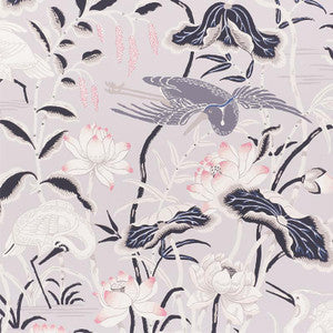 Schumacher Wallpaper Lotus Garden Lilac 5008432