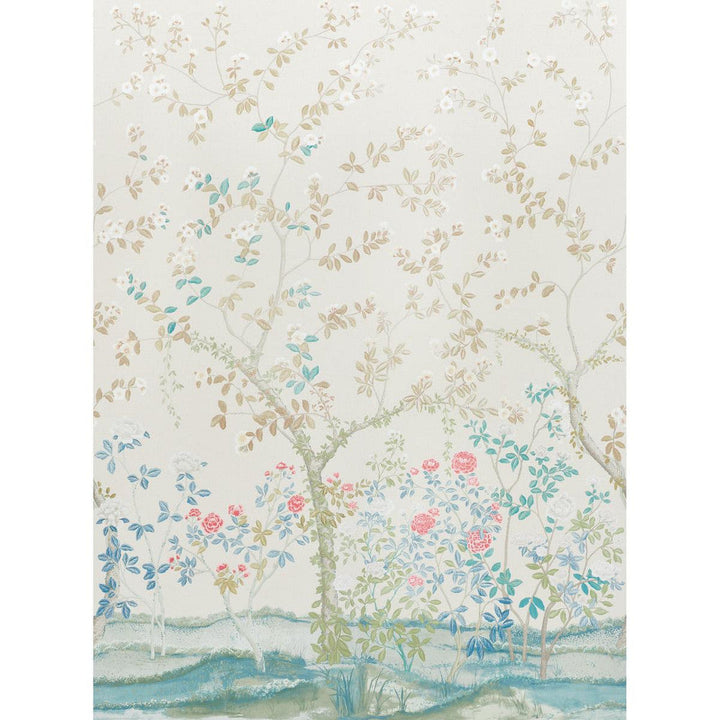 Madame De Pompadour Alabaster 5008540 by Schumacher Designer Wallpaper Miles Redd 104.0" - Swanky Fabrics -