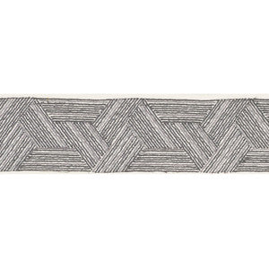 Schumacher Trim Inara Tape Black & Charcoal 71992