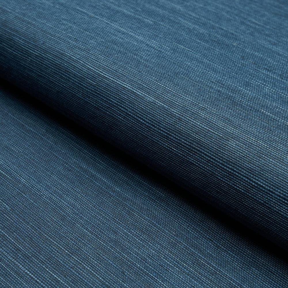 Haruki Sisal Indigo 5004722 by Schumacher Designer Wallpaper Perfect Basics: Haruki Sisal - Swanky Fabrics -