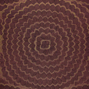 Schumacher Wallpaper Feather Bloom Sisal Golden Plum 5006073