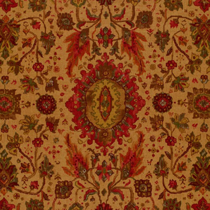 Jahanara Carpet Tea Leaf 172792 by Schumacher Designer Fabric Classic Prints 26.75" - Swanky Fabrics -