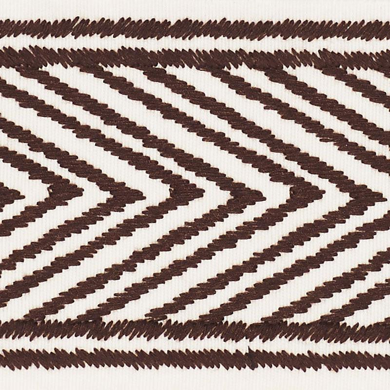 Nicholson Tape Espresso 69961 by Schumacher Designer Trim Clique 2.75" - Swanky Fabrics -