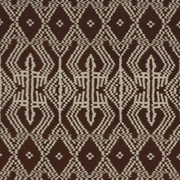 Asaka Ikat Espresso 176093 by Schumacher Designer Fabric Ikat Collection 13.38" - Swanky Fabrics -