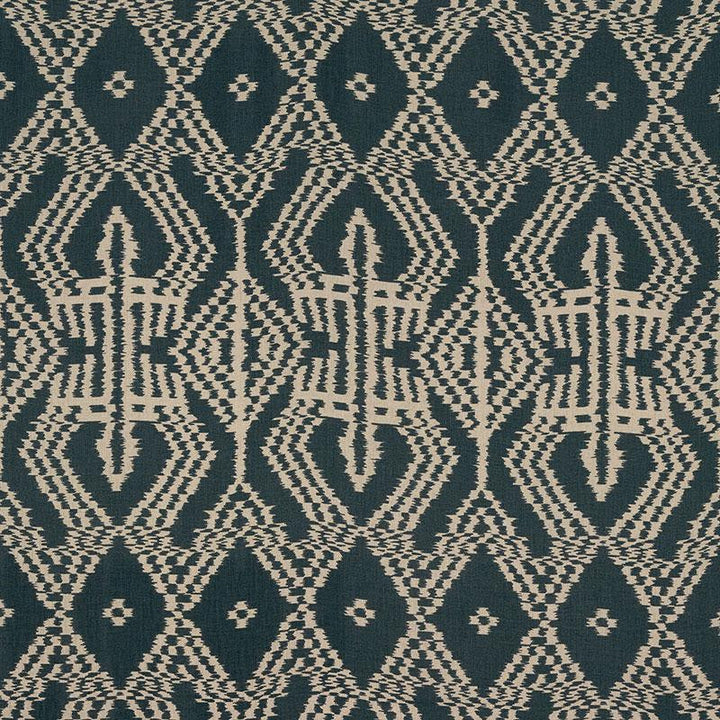 Asaka Ikat Charcoal 176094 by Schumacher Designer Fabric Ikat Collection 13.38" - Swanky Fabrics -