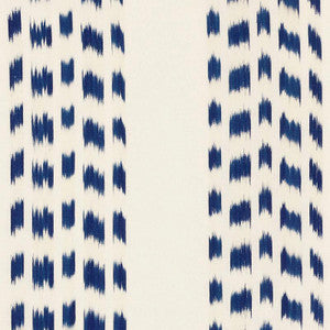 Schumacher Fabric Izmir Ikat Stripe Indigo 69471