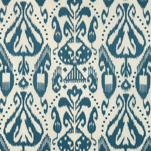 Schumacher Fabric Kiva Embroidered Ikat Lapis 69480
