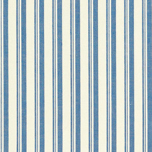 Schumacher Fabric Capri Navy/White 69443
