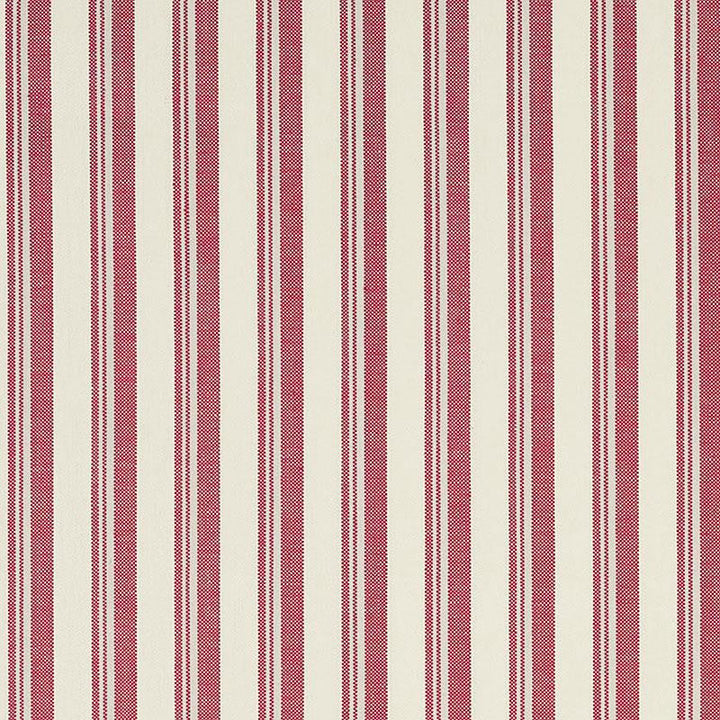 Capri Red/White 69445 by Schumacher Designer Fabric Miles Redd 1.62" - Swanky Fabrics -