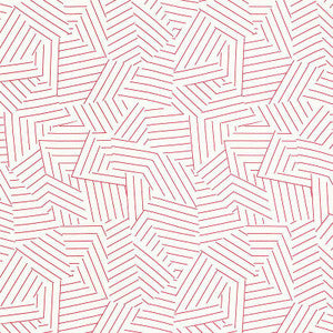 Schumacher Fabric Deconstructed Stripe Red 176051