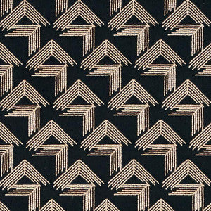 Schumacher Fabric V Step Black 69430