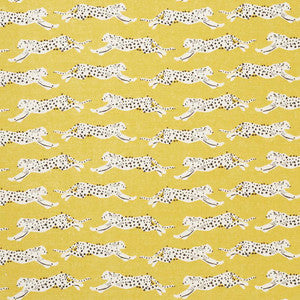 Schumacher Fabric Leaping Leopards Yellow 177740