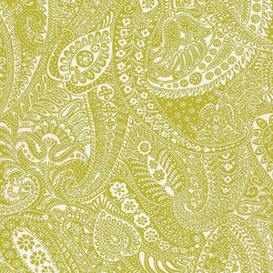 Schumacher Fabric Paisley Print Soft Chartreuse 2644321