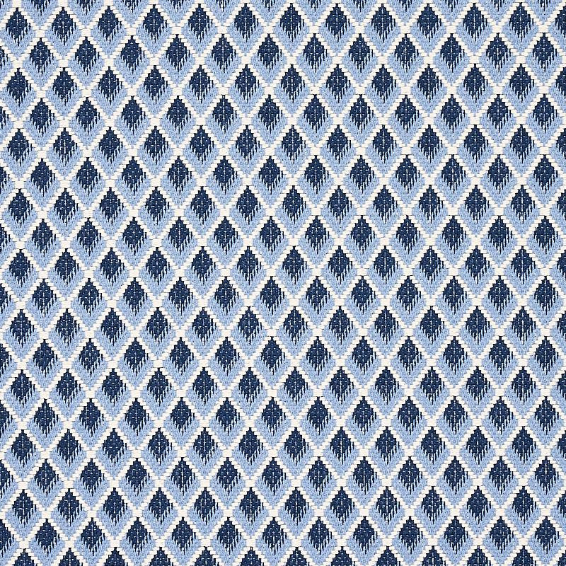 Hammerick Diamond Blue 3434005 by Schumacher Designer Fabric Essentials: Small-Scale Upholstery - Swanky Fabrics -