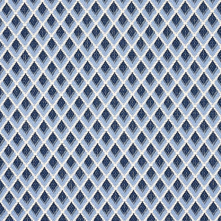 Hammerick Diamond Blue 3434005 by Schumacher Designer Fabric Essentials: Small-Scale Upholstery - Swanky Fabrics -