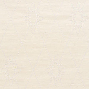 Schumacher Wallpaper Sylvie Embroidered Sisal Ivory 5009270