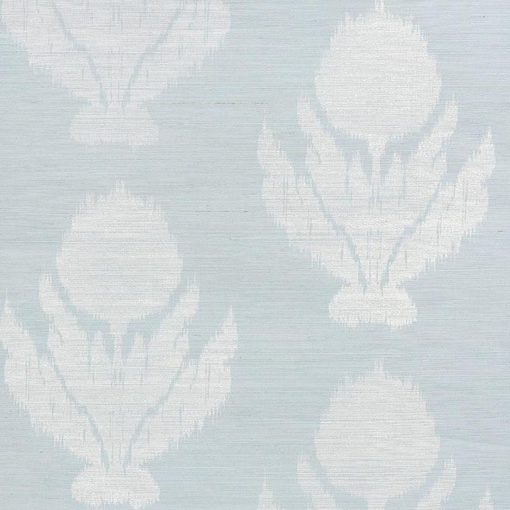 Agra Sisal Sky 5009280 by Schumacher Designer Wallpaper Printed & Embellished Wallcoverings 34.0" - Swanky Fabrics -