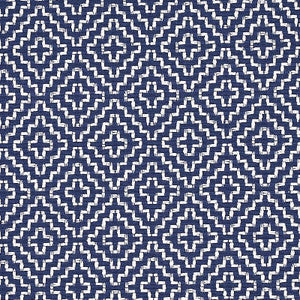 Schumacher Fabric Soho Weave Navy 65627