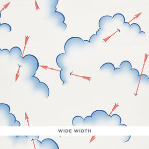 Schumacher Wallpaper Mercurio Red & Blue 5009350