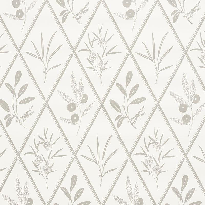 Endimione Grey 5009372 by Schumacher Designer Wallpaper Charlap Hyman & Herrero 13.5" - Swanky Fabrics -