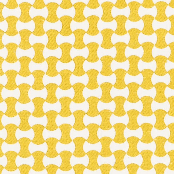 Nolita Embroidery Yellow 70377 by Schumacher Designer Fabric Happy Together Ii - Swanky Fabrics -