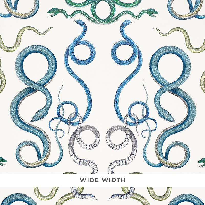 Giove Emerald & Sapphire 5009460 by Schumacher Designer Wallpaper Charlap Hyman & Herrero 36.0" - Swanky Fabrics -