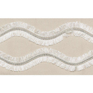 Schumacher Trim Ogee Embroidered Tape Neutral 74330