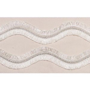 Schumacher Trim Ogee Embroidered Tape Blush 74331