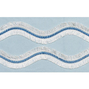 Schumacher Trim Ogee Embroidered Tape Sky 74332