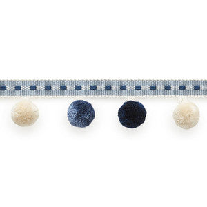 Schumacher Trim Poms Blue 74360