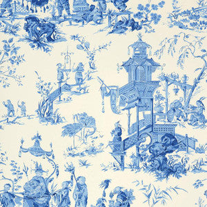 Schumacher Wallpaper Chinois China Blue 5007002